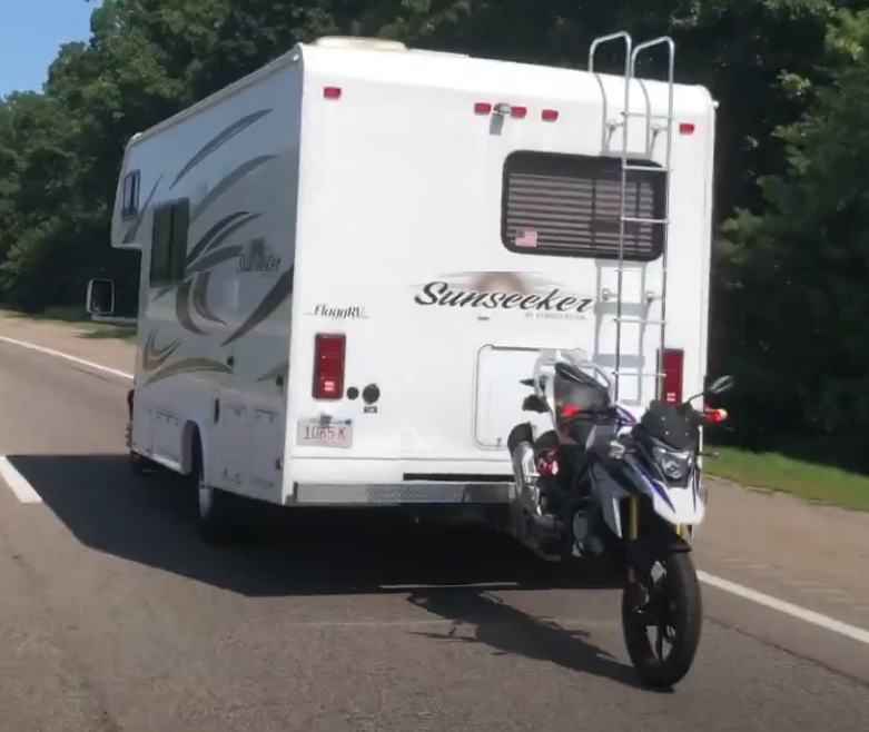 motorcycle tow hitch carrier