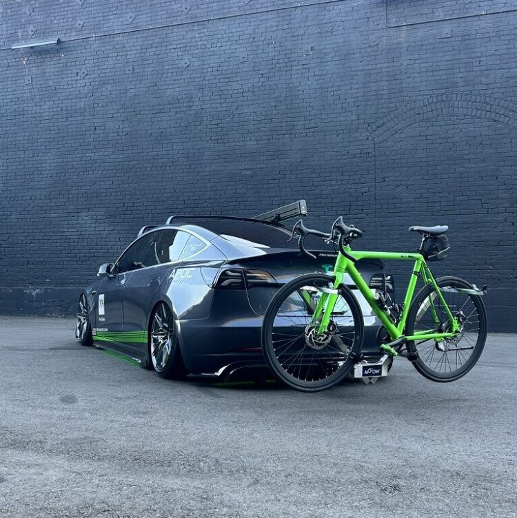 MoTow Double eBike Carrier on Tesla